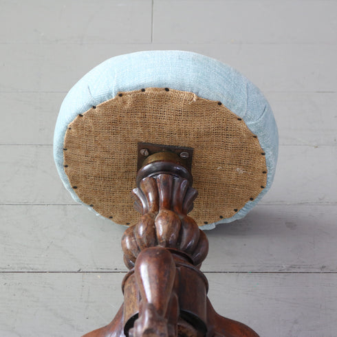 C509 ピアノスツール 回転式 木製 イギリス輸入家具 高さ52㎝ 幅36㎝ 奥行34㎝