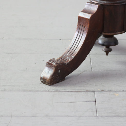 C512 ピアノスツール 回転式 レザー×木製 イギリス輸入家具 高さ49㎝ 幅44㎝ 奥行41㎝