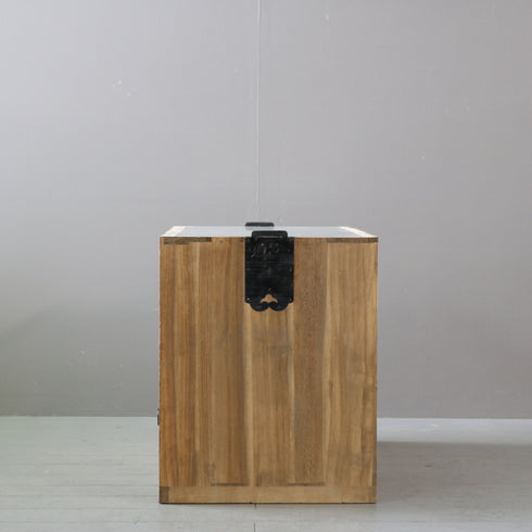 P591 桐箪笥×ロスフラワーパネコ Circlife(サークライフ) GLASS(BEIGE) 高さ51㎝ 幅90㎝ 奥行42㎝