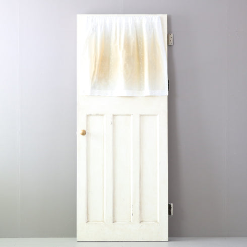 C520 白い扉 ステンドグラス 木製 什器 高さ198㎝ 幅78.5㎝ 奥行4.5㎝