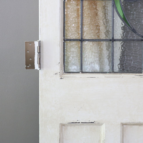 C520 白い扉 ステンドグラス 木製 什器 高さ198㎝ 幅78.5㎝ 奥行4.5㎝