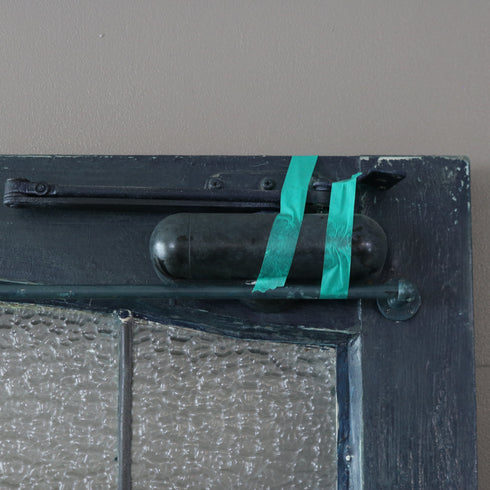 C521 青の扉 ステンドグラス 木製 什器 高さ198㎝ 幅78.5㎝ 奥行4.5㎝