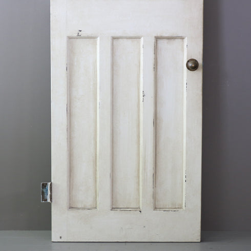 C522 白い扉 ステンドグラス 木製 什器 高さ198㎝ 幅79㎝ 奥行4.5㎝