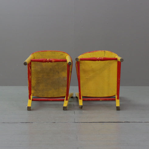 C525 子どもチェア 2脚SET 木製 輸入家具 高さ65㎝ 幅30㎝ 奥行34㎝