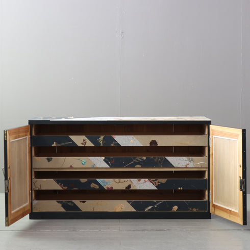 P594 桐箪笥×ロスフラワーパネコ Circlife(サークライフ) 高さ63㎝ 幅115㎝ 奥行43㎝ 【販売価格問い合わせ対象品】