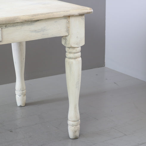 C548 引き出し付き白テーブル 展示台 木製 什器 高さ74㎝ 幅150㎝ 奥行80㎝