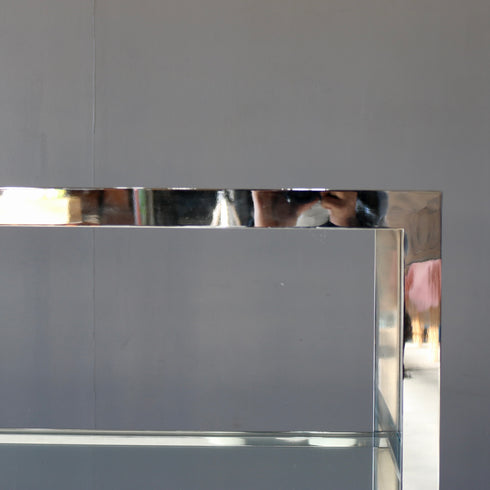 0395 スチールフレームガラスシェルフ