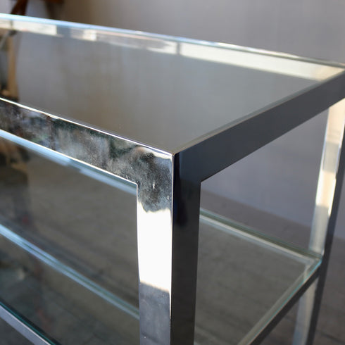 0395 スチールフレームガラスシェルフ