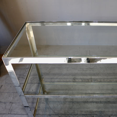 0395 スチールフレームガラスシェルフ