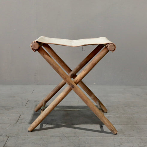 0232 アンティーク折りたたみチェア(帆布)