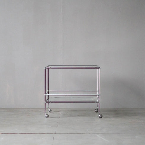 0185 ガラスシェルフ キャスター付き