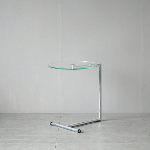 0191 サイドテーブル/ガラス×スチール