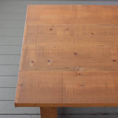 木製ワークテーブル作業台の天板左側のアップ画像