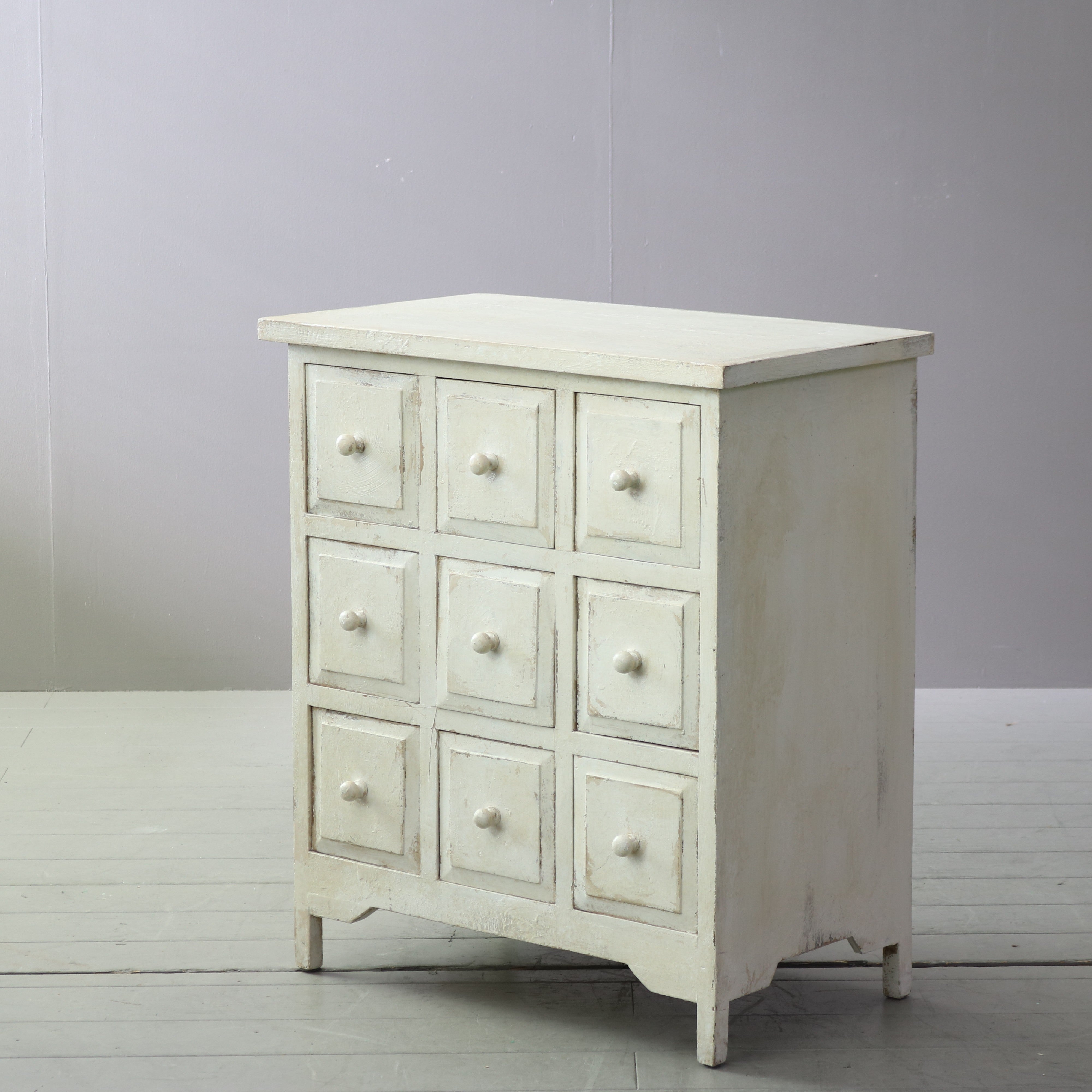 C619 ドロワーチェスト 白 木製 什器 高さ80㎝ 幅70㎝ 奥行き40